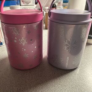 Kids Insulated Lunch Containers - Pink and Purple